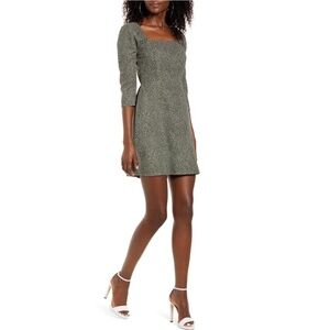 Leith Green Thyme Sketch Dot Dress - Size XXS